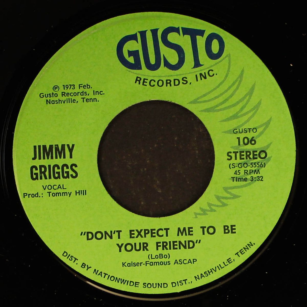 don't expect me to be your friend by JIMMY GRIGGS