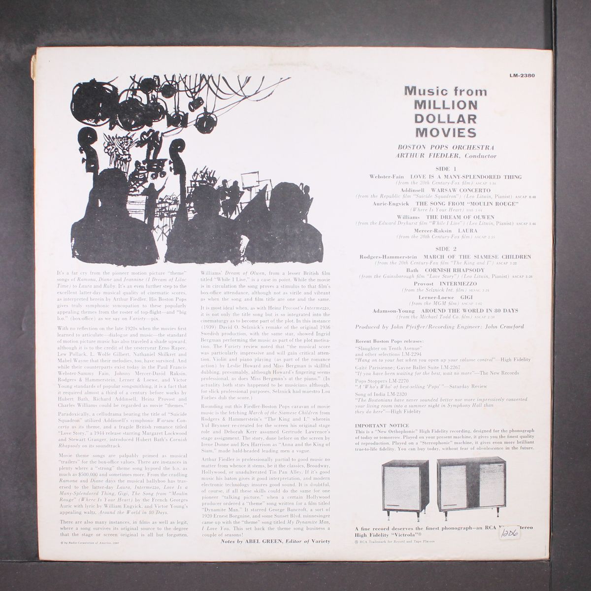 music from million dollar movies by ARTHUR FIEDLER & BOSTON POPS