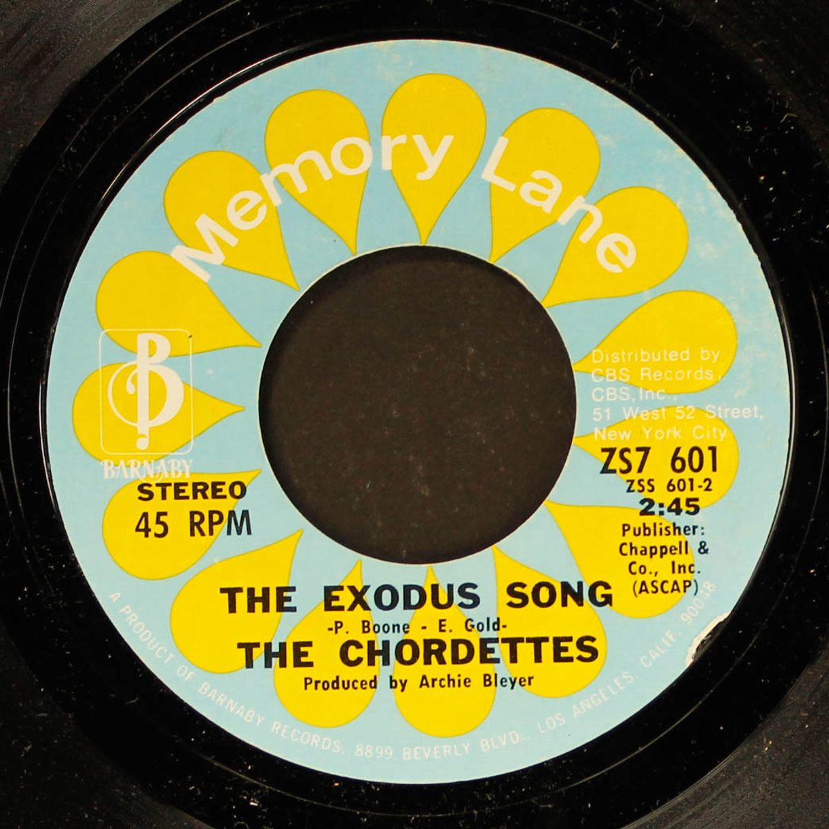 never on sunday / the exodus song by CHORDETTES