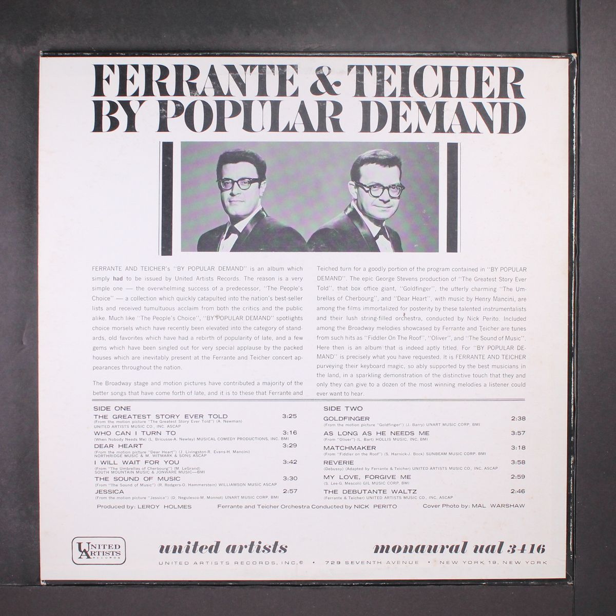 by popular demand by FERRANTE & TEICHER