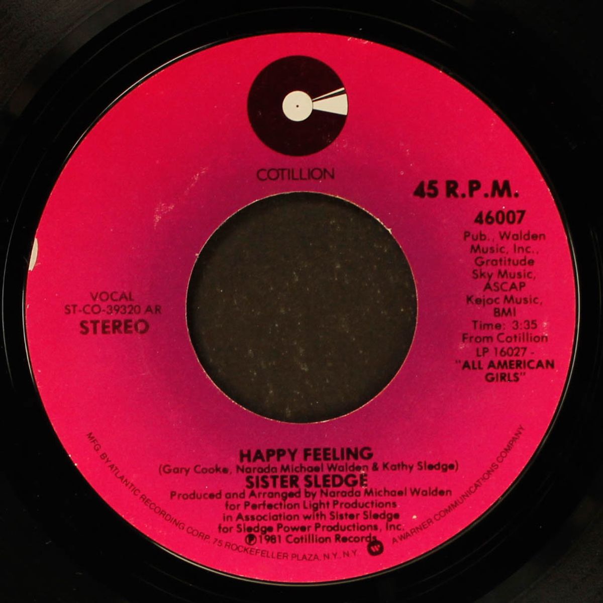 all american girls / happy feeling by SISTER SLEDGE