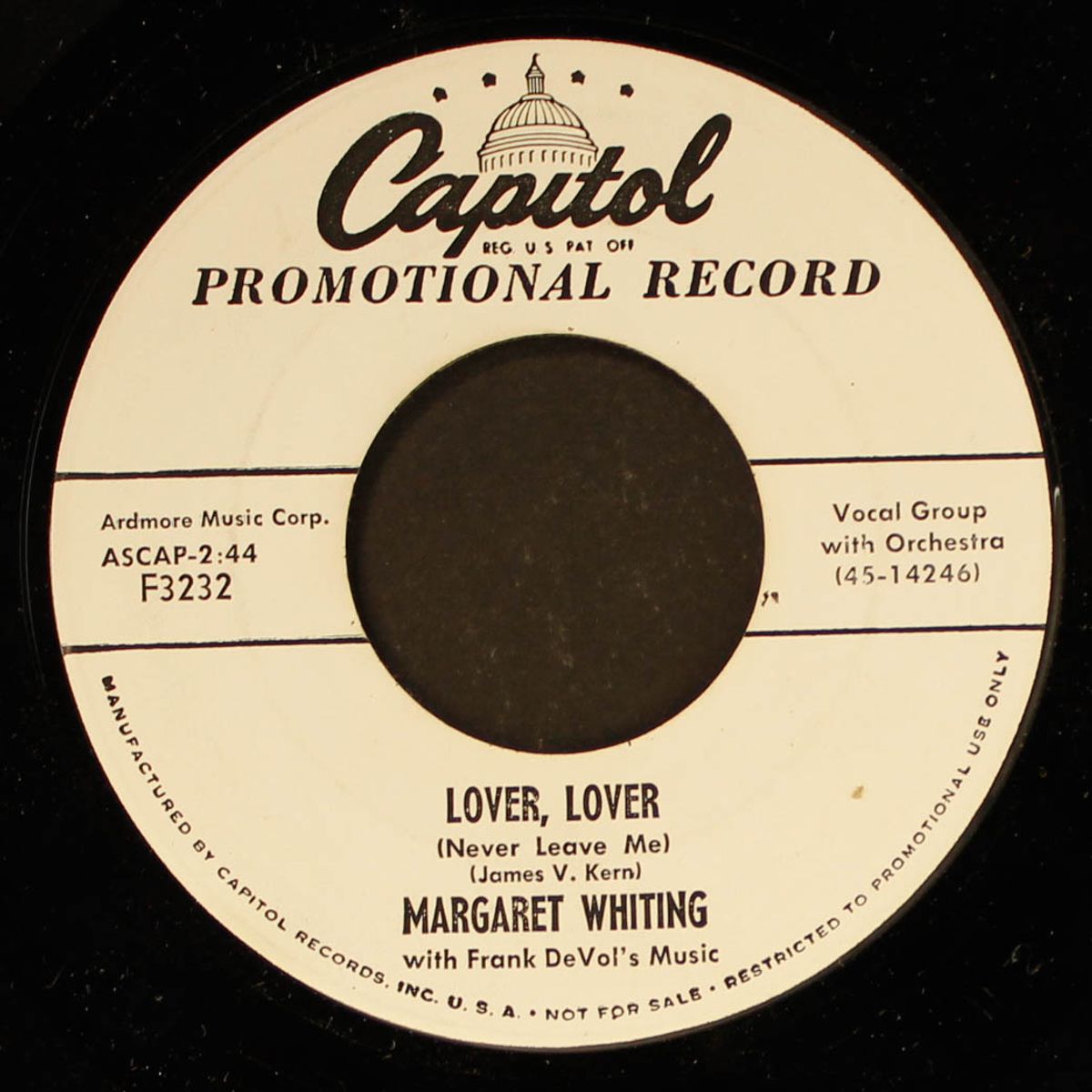 lover lover by MARGARET WHITING