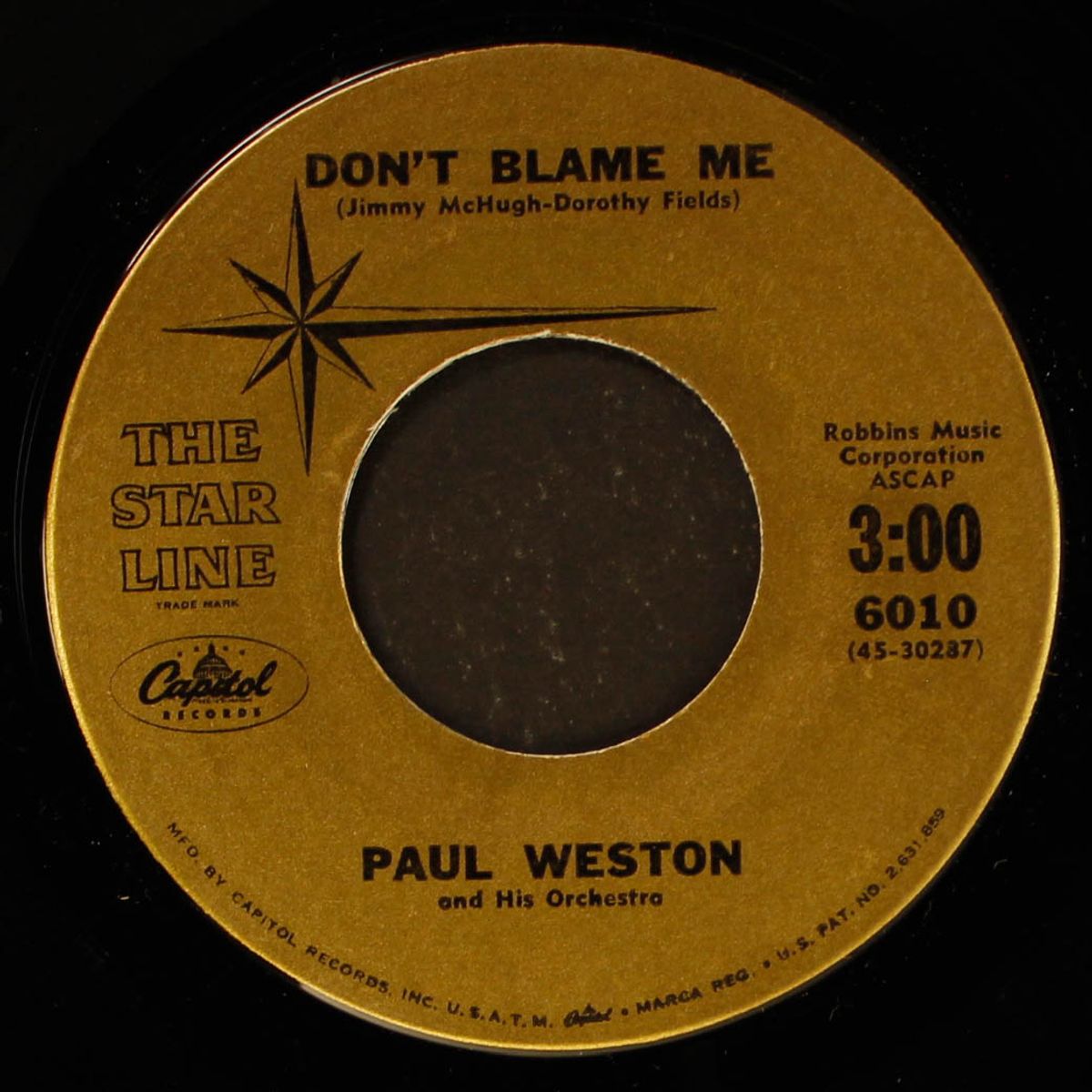 don't blame me by PAUL WESTON