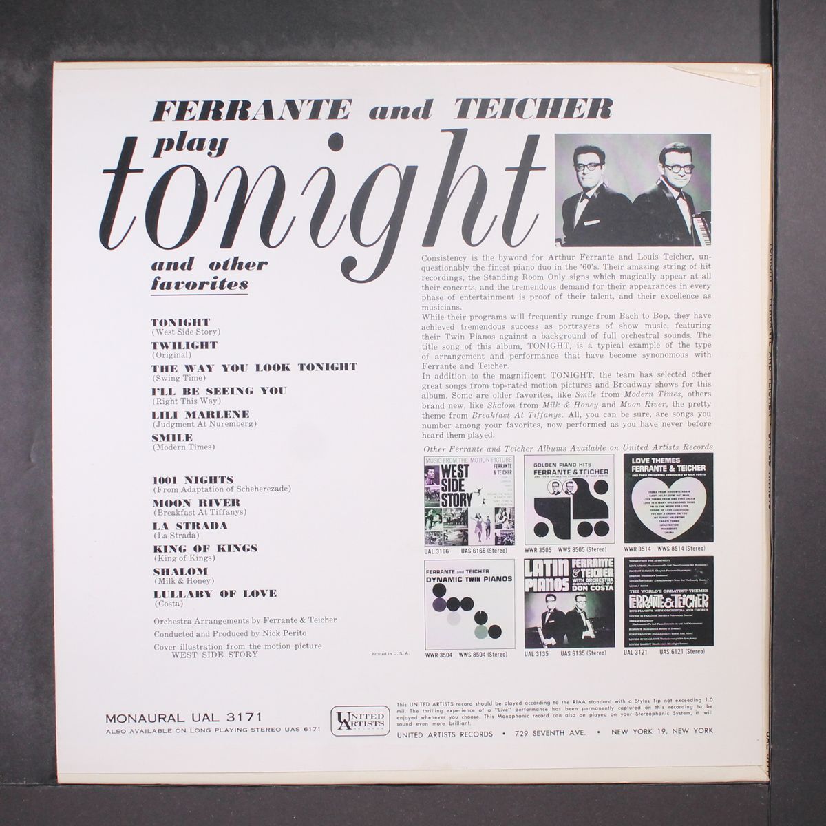tonight by FERRANTE & TEICHER