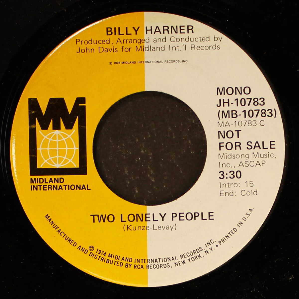 two lonely people / mono by BILLY HARNER