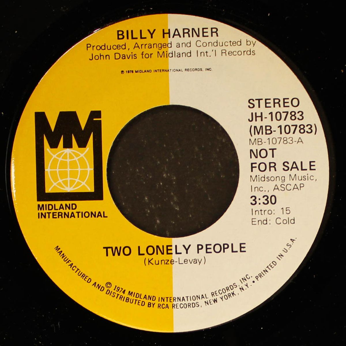 two lonely people / mono by BILLY HARNER