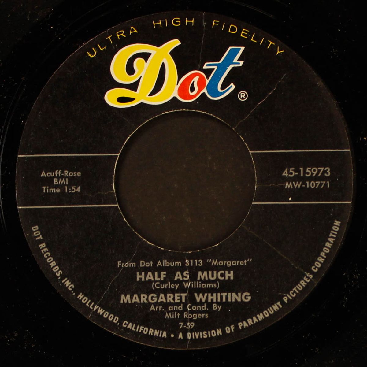 half as much / my ideal by MARGARET WHITING