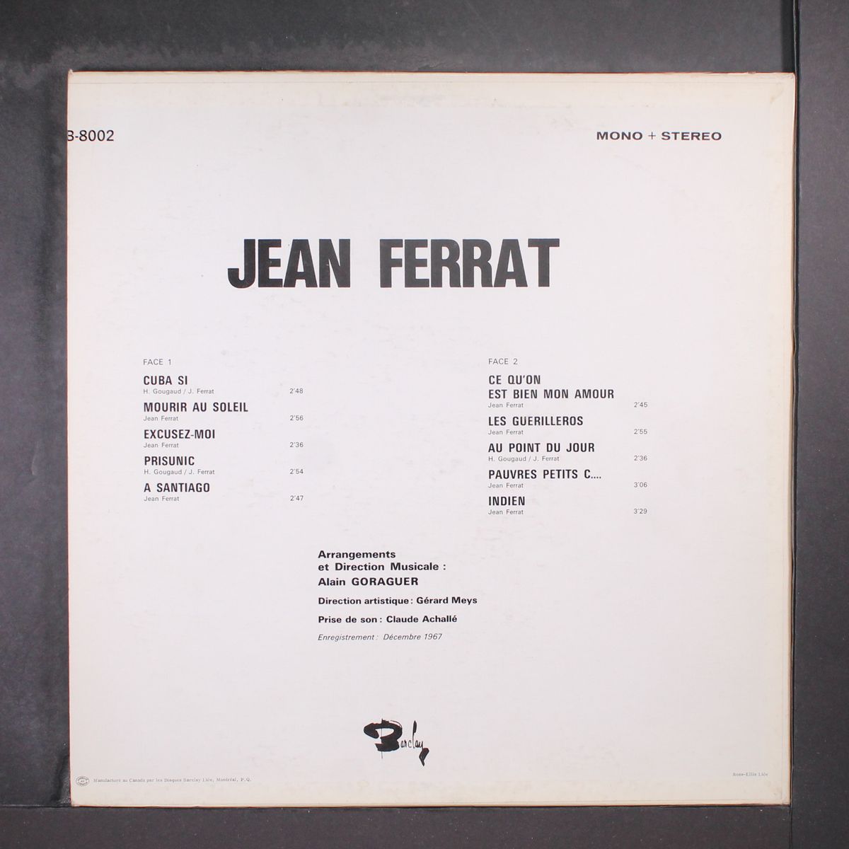 jean ferrat by JEAN FERRAT