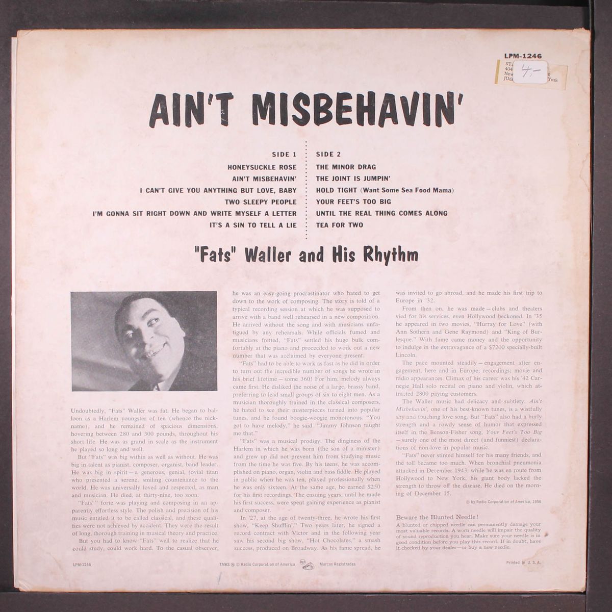 ain't misbehavin' by FATS WALLER