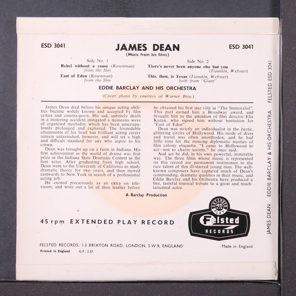 james dean (music from his films) by EDDIE BARCLAY