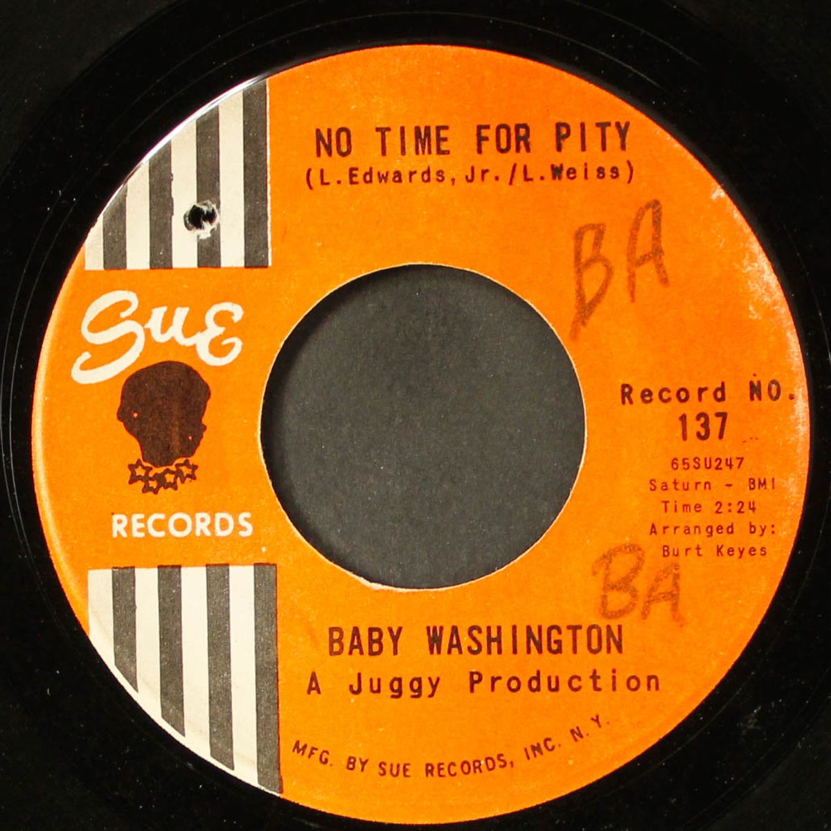 there he is / no time for pity by BABY WASHINGTON