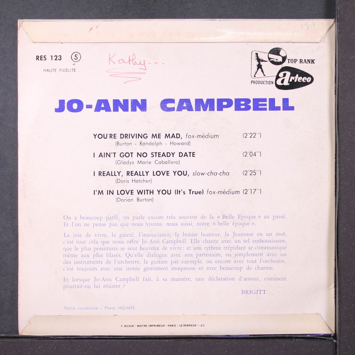 you're driving me mad by JO ANN CAMPBELL