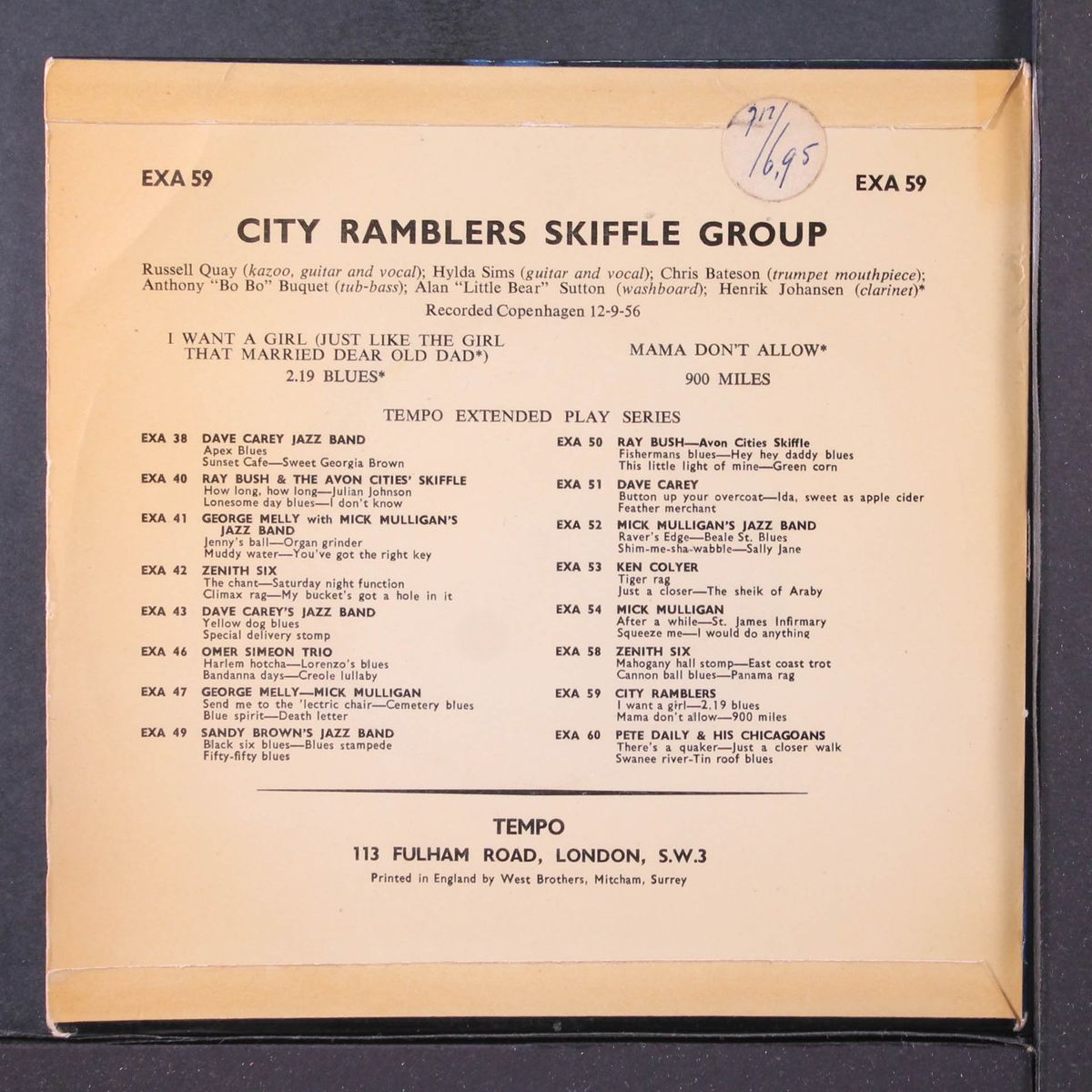 mama don't allow by CITY RAMBLERS SKIFFLE GROUP