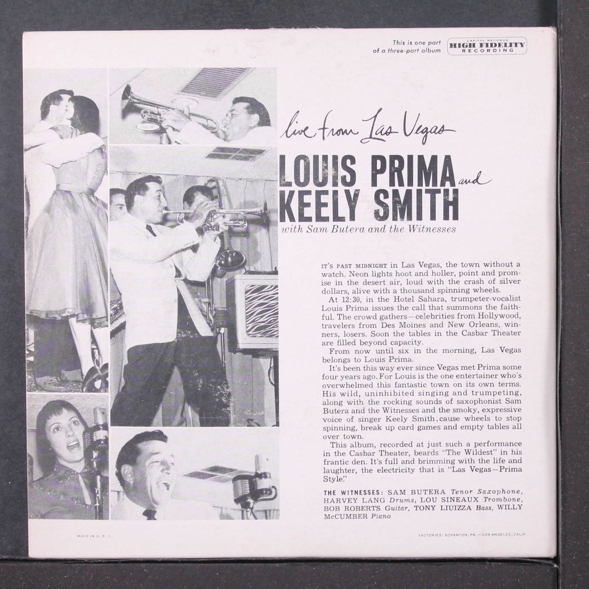 las vegas prima style, part 1 by LOUIS PRIMA & KEELY SMITH