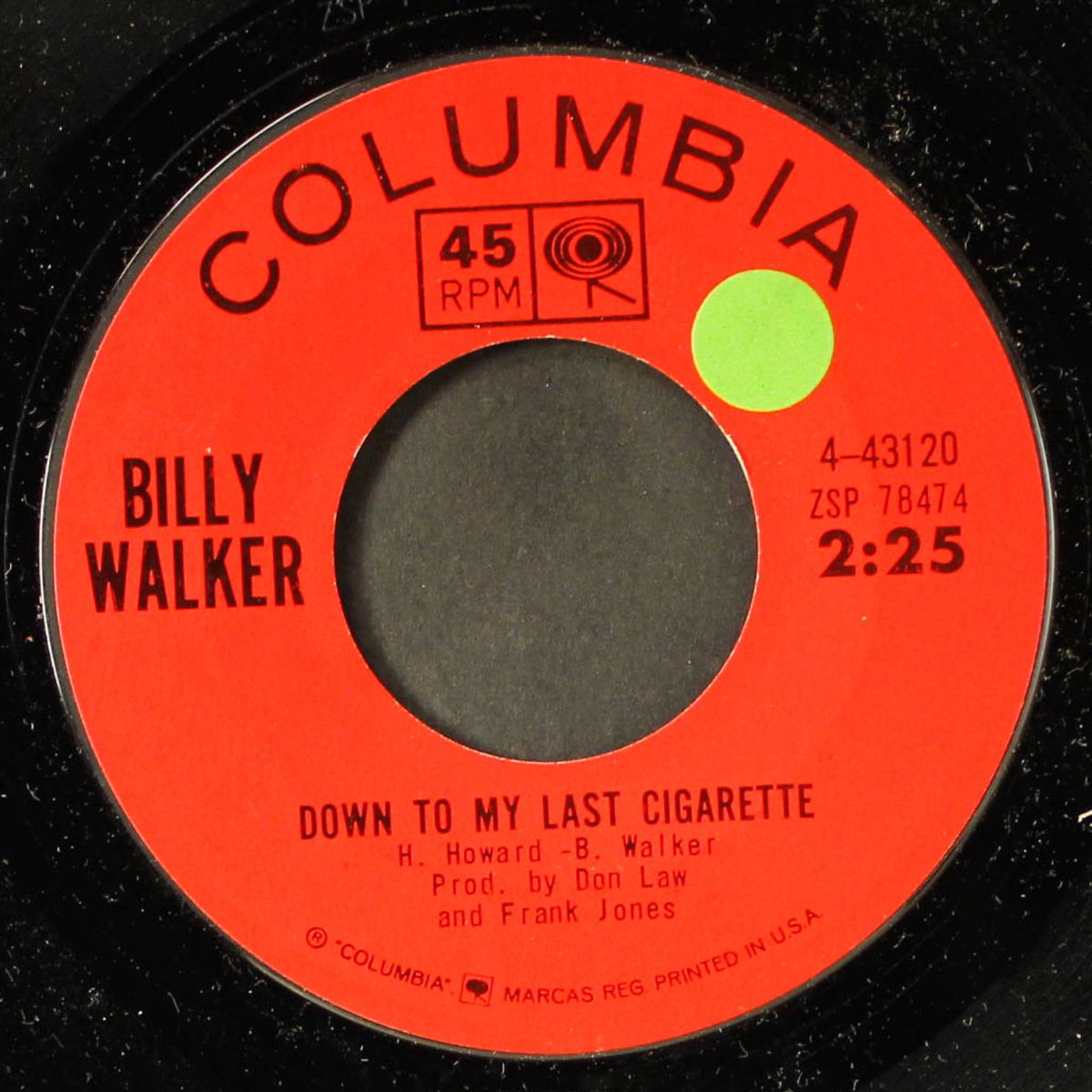 cross the brazos at waco / down to my last cigarette by BILLY WALKER