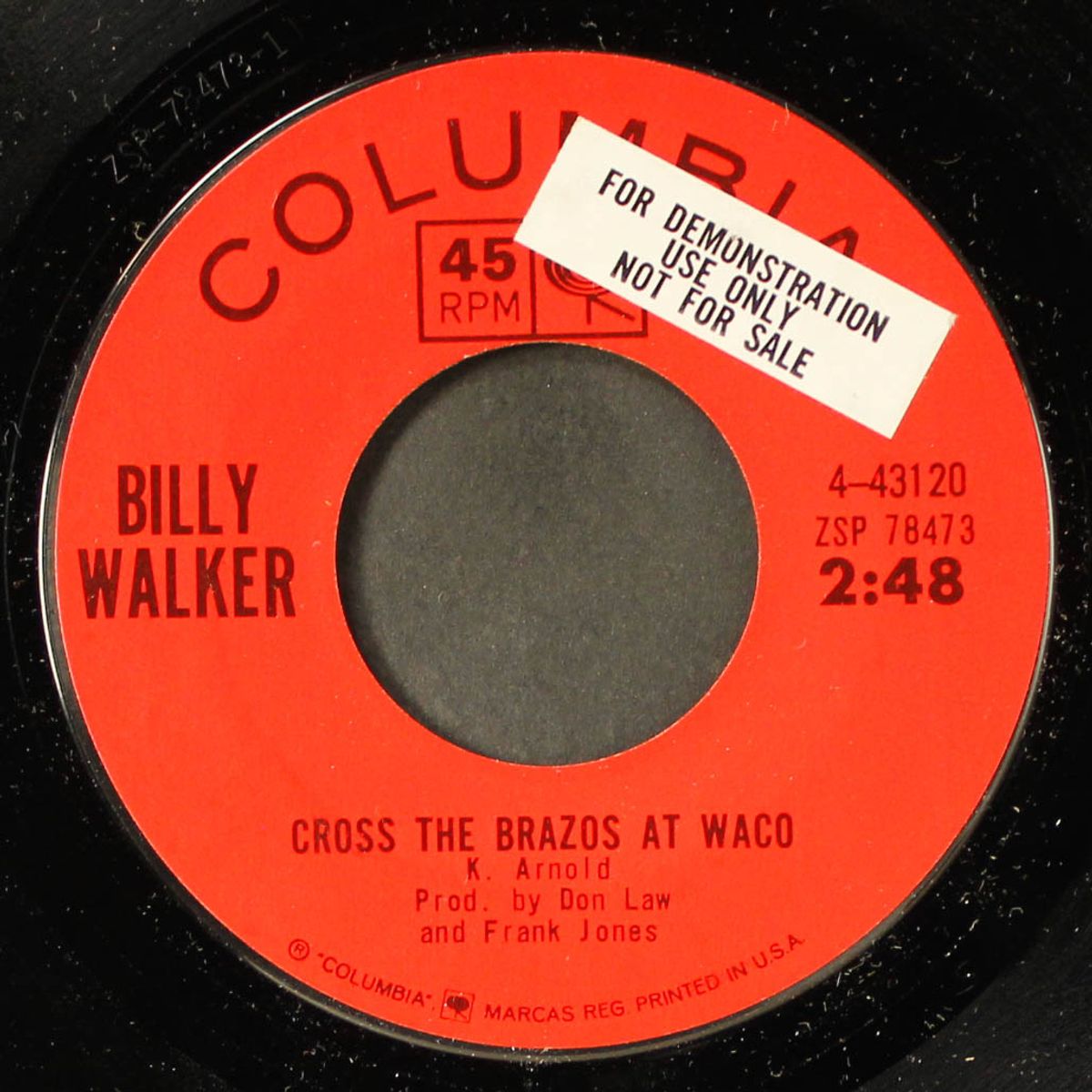 cross the brazos at waco / down to my last cigarette by BILLY WALKER