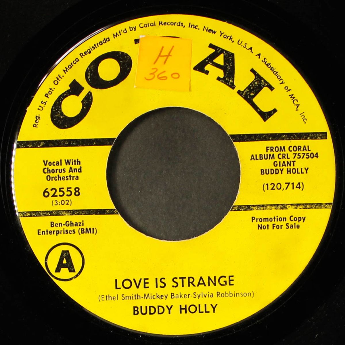 love is strange / you're the one by BUDDY HOLLY