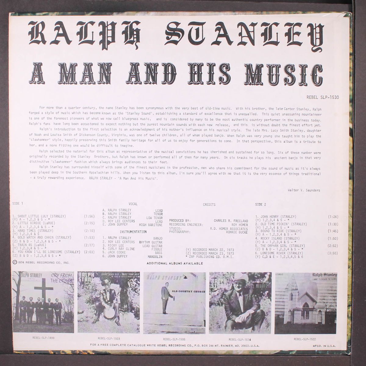 a man and his music by RALPH STANLEY