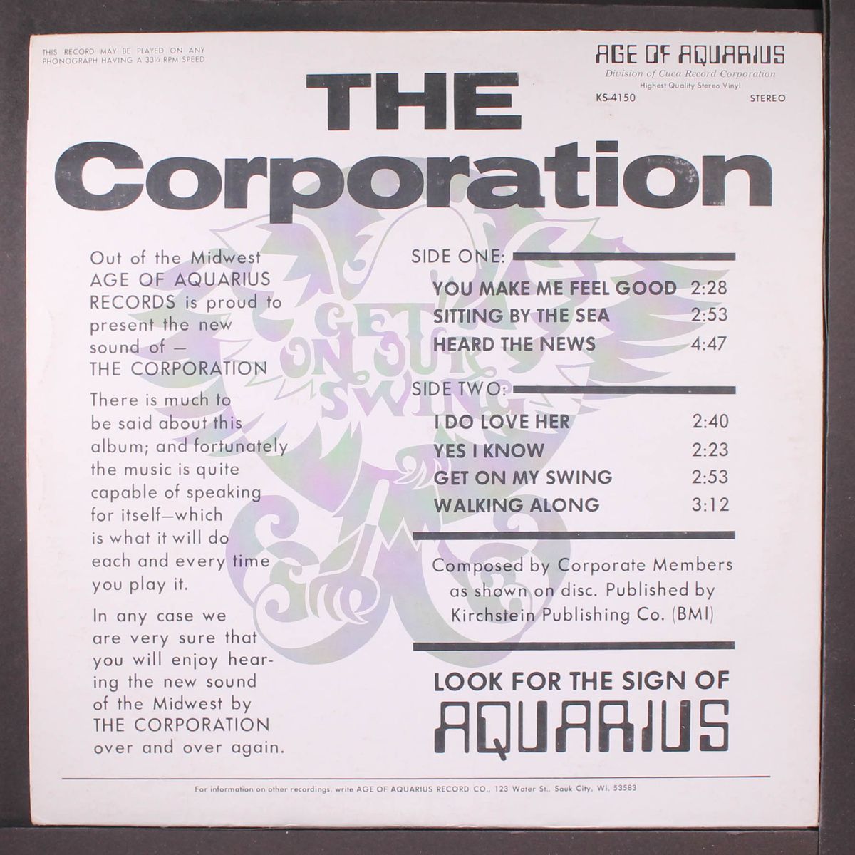 get on our swing by CORPORATION