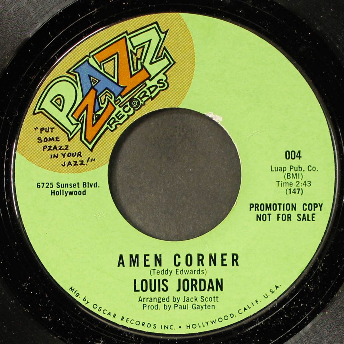 amen corner / watch the world by LOUIS JORDAN