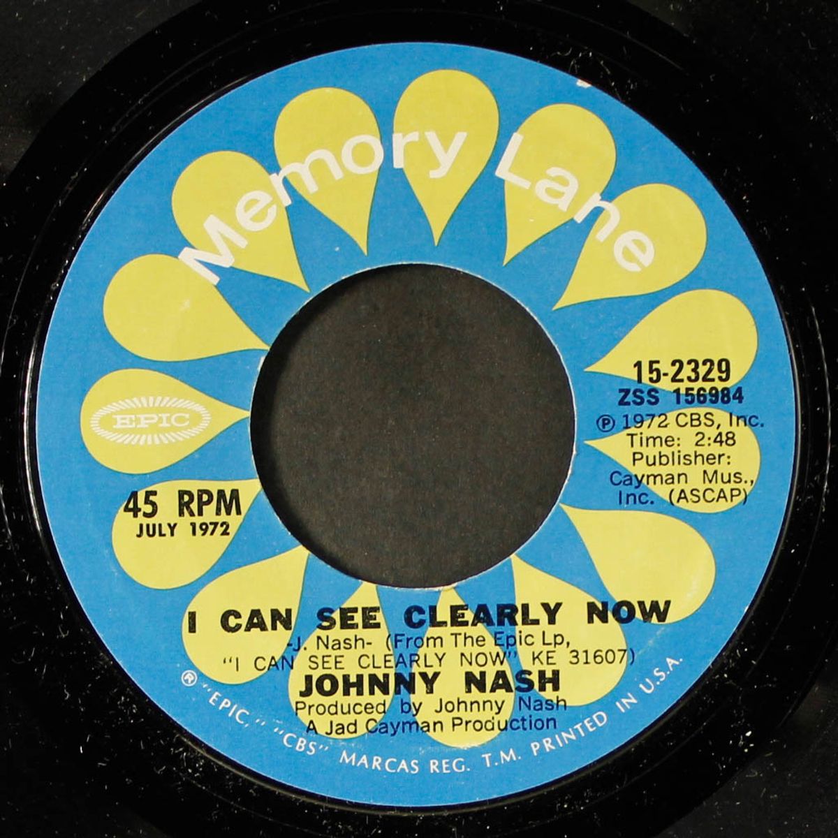 i can see clearly now / stir it up by JOHNNY NASH
