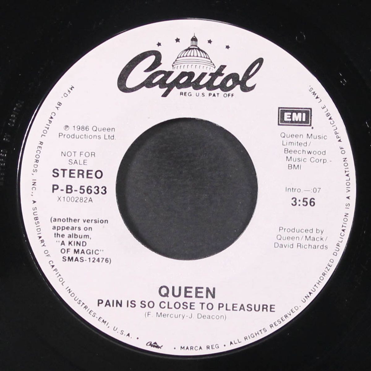 pain is so close to pleasure / don't lose your head by QUEEN