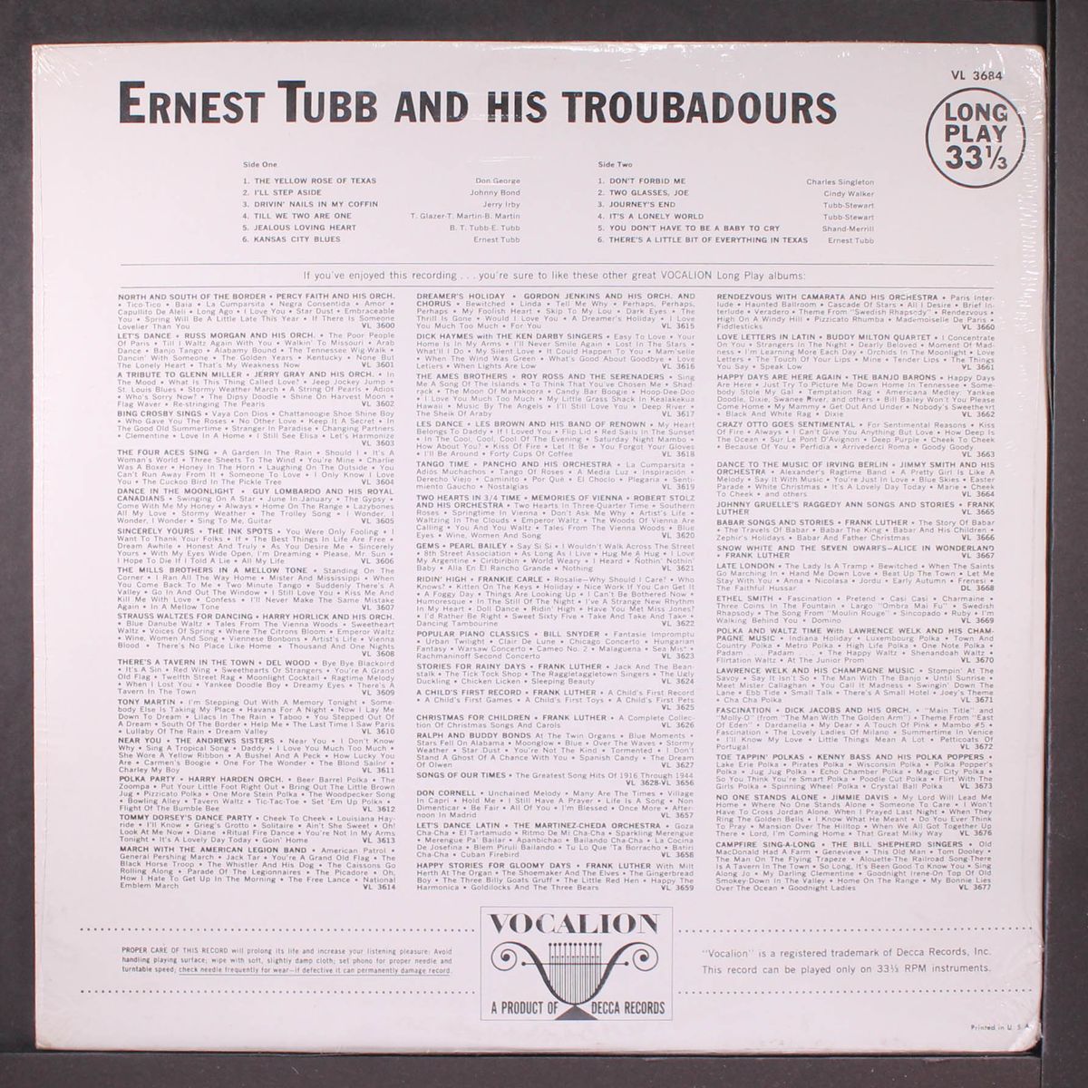 and his texas troubadours by ERNEST TUBB