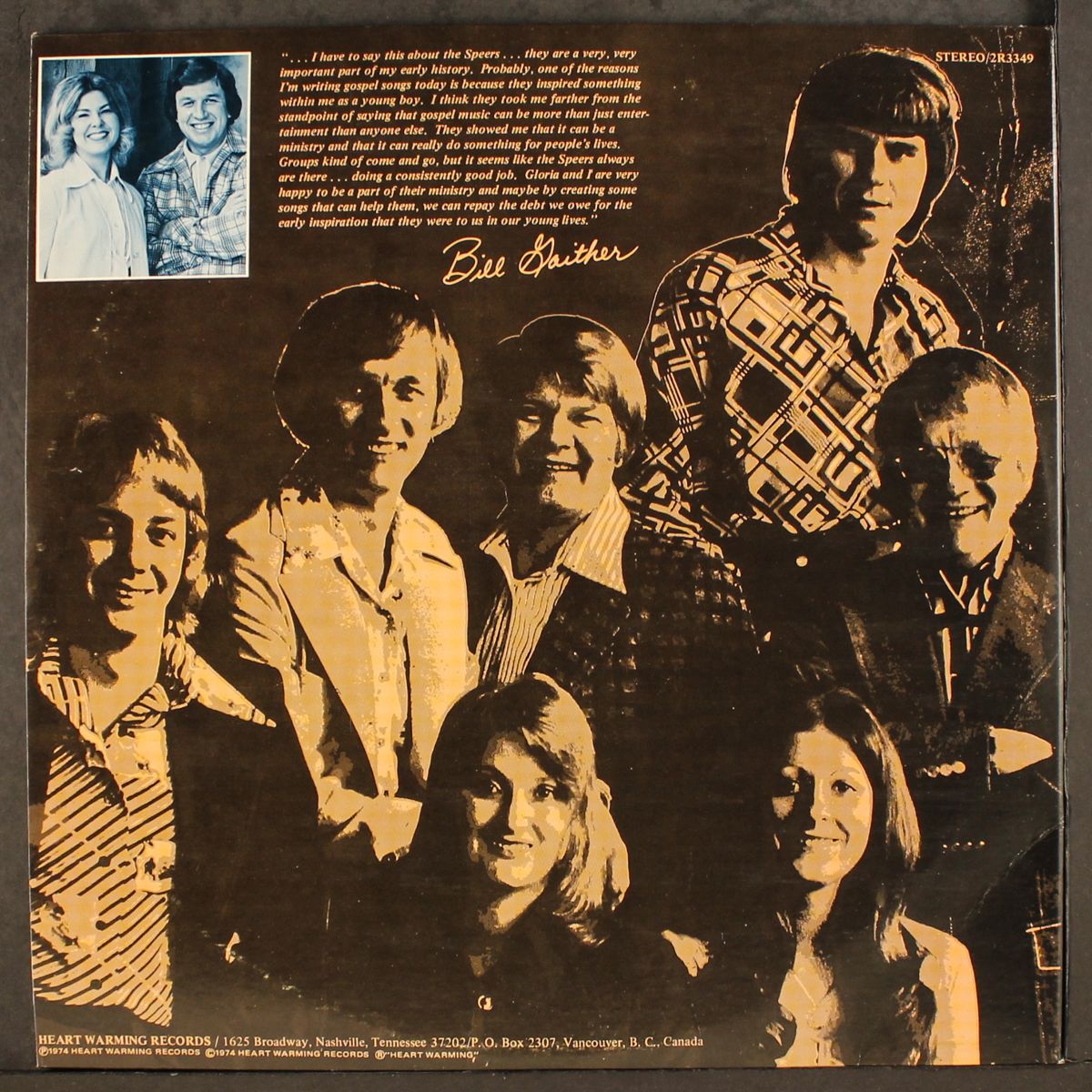 a tribute, the songs of bill & gloria gaither by SPEERS