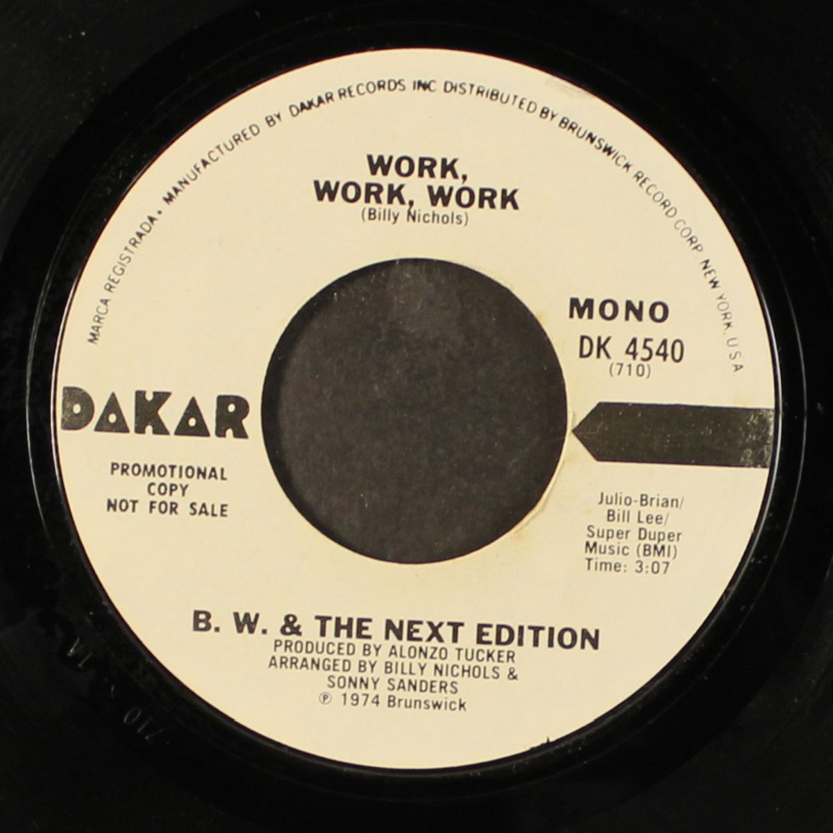 work, work, work / mono by B.W. & THE NEXT EDITION