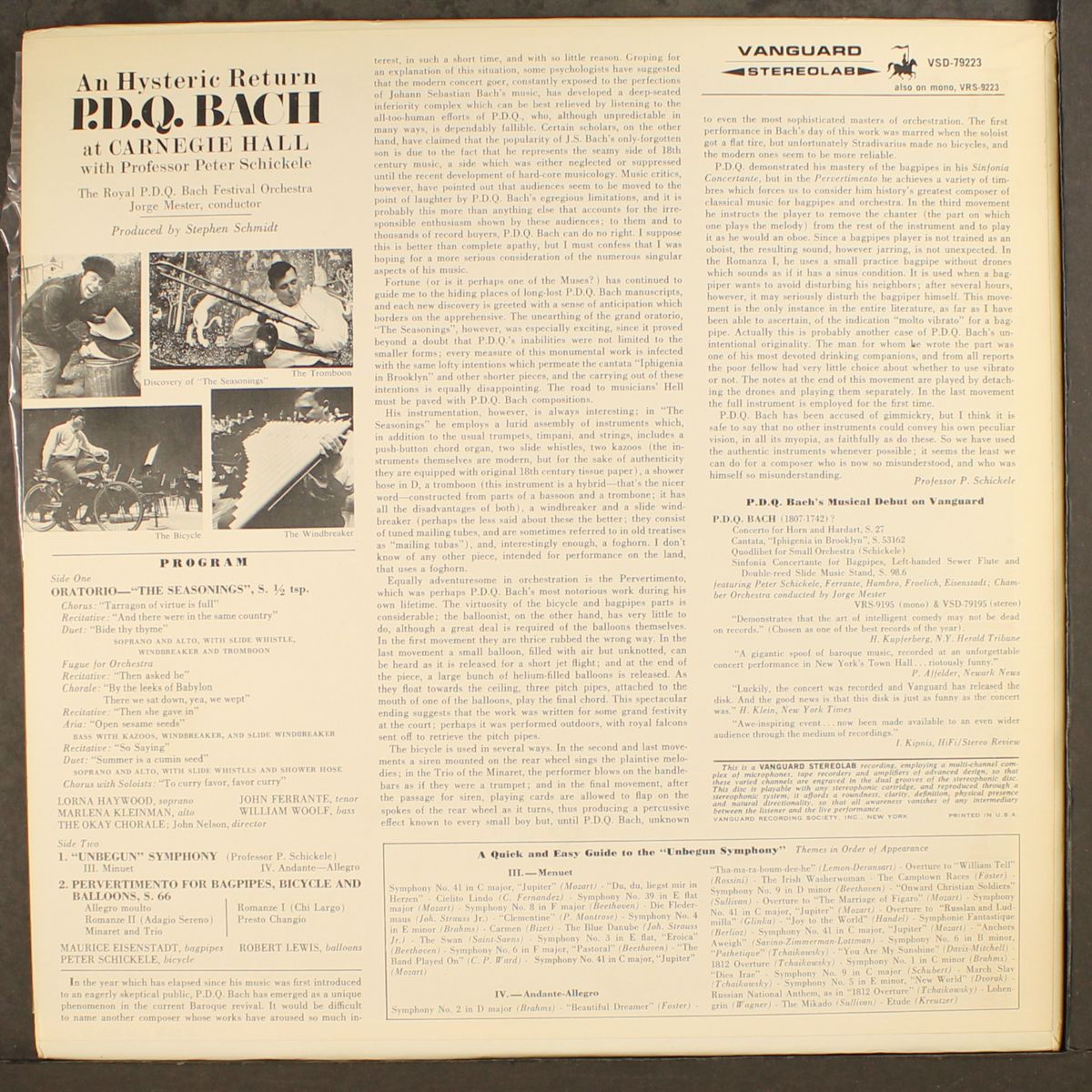 an hysteric return at carnegie hall by P.D.Q. BACH
