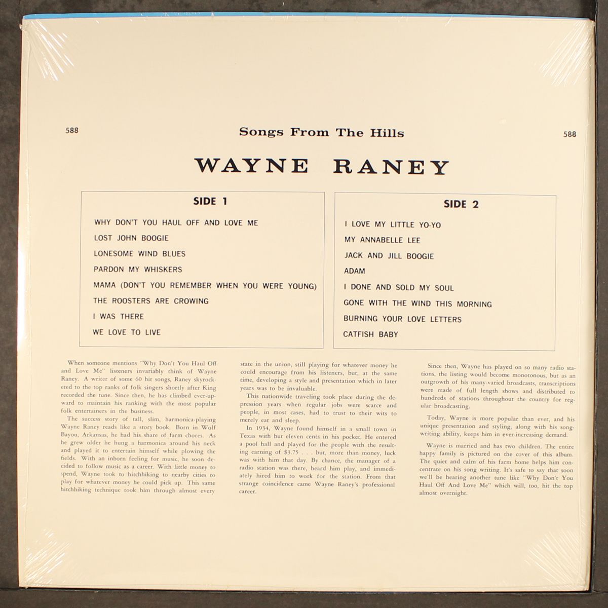 songs of the hills by WAYNE RANEY