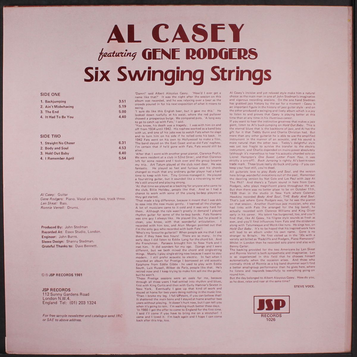 six swinging strings by AL CASEY
