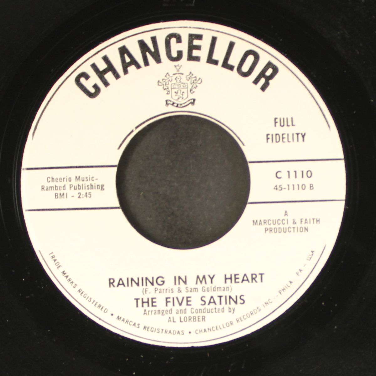 the masquerade is over / raining in my heart by FIVE SATINS