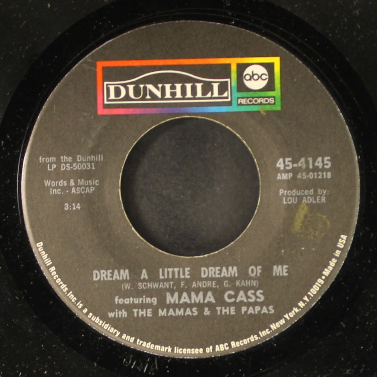 dream a little dream of me / midnight voyage by MAMA CASS W/ MAMAS & PAPAS