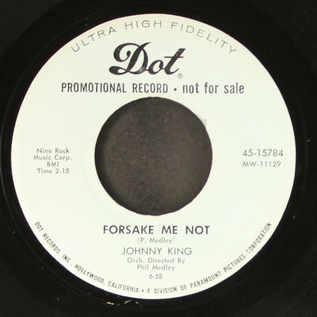 rock meeting / forsake me not by JOHNNY KING