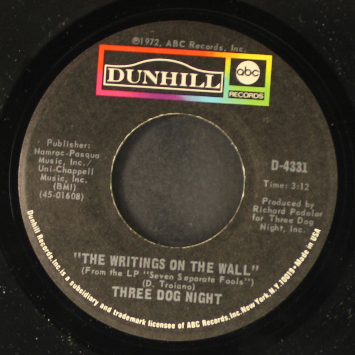 pieces of april / the writings on the wall by THREE DOG NIGHT