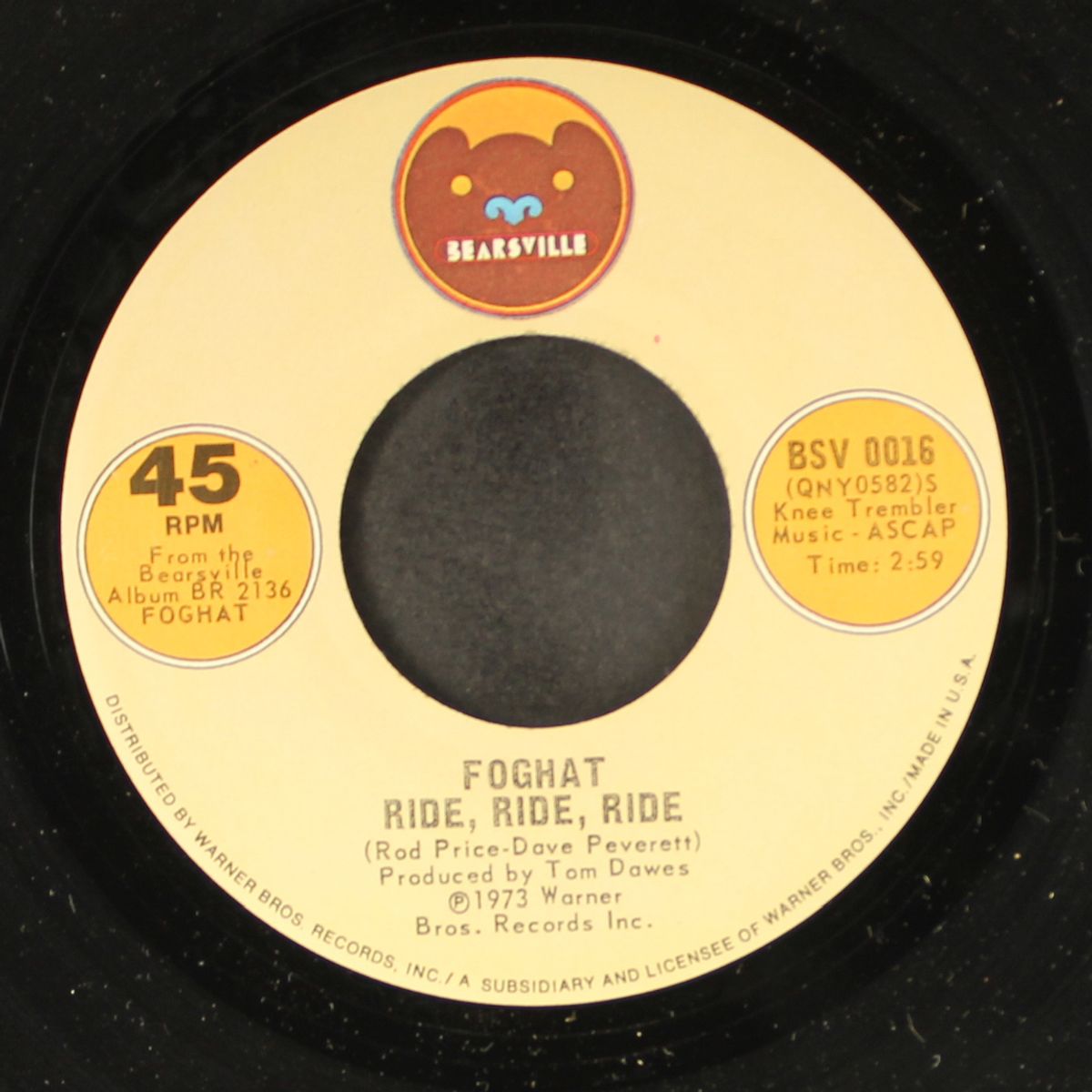 ride, ride, ride / it's too late by FOGHAT