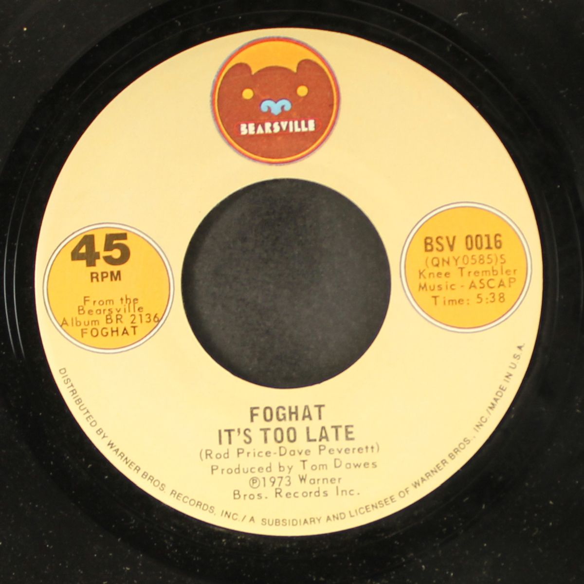 ride, ride, ride / it's too late by FOGHAT