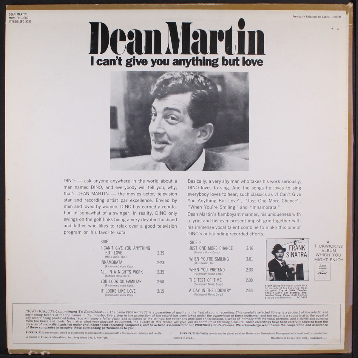 i can't give you anything but love by DEAN MARTIN