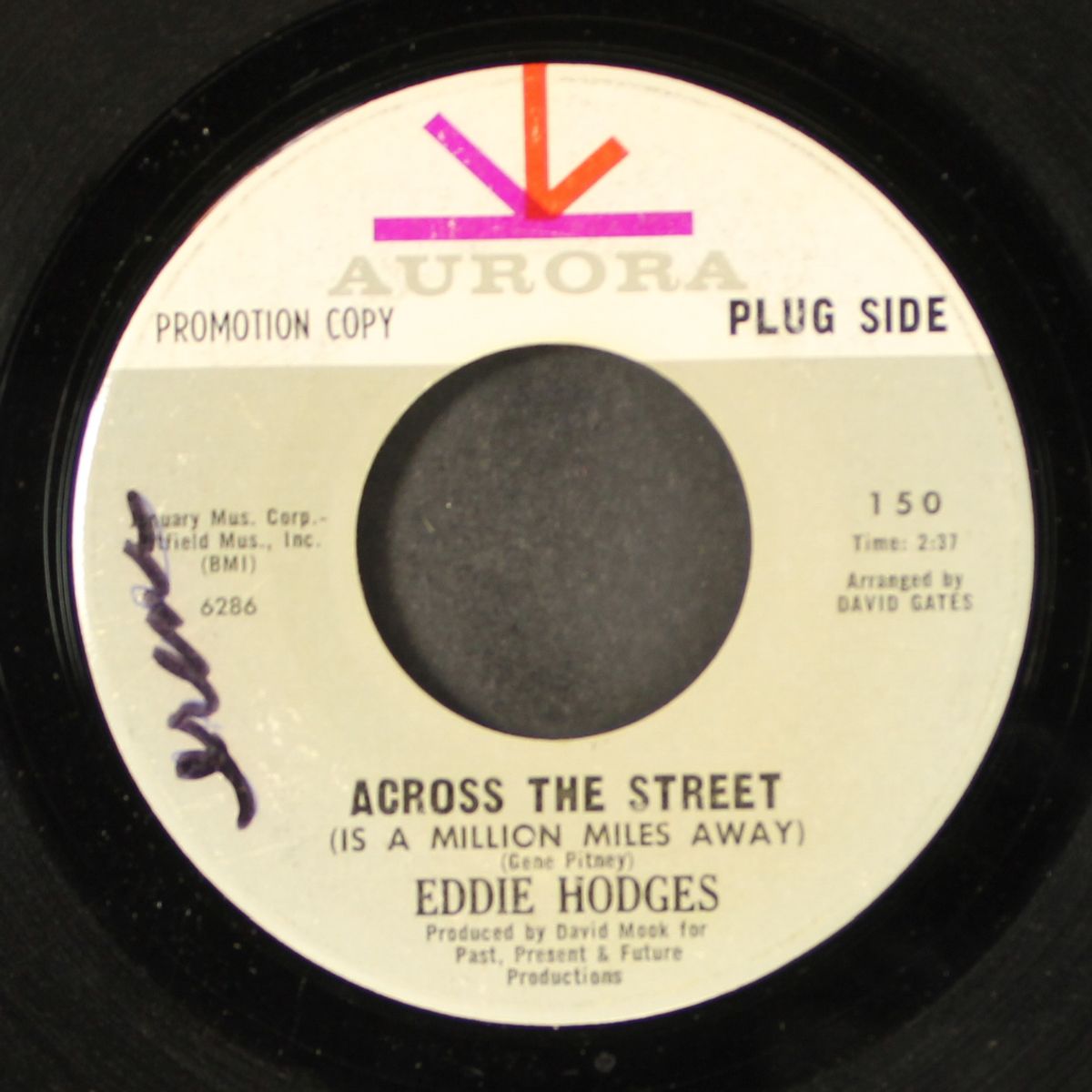 across the street / she doesn't love me by EDDIE HODGES
