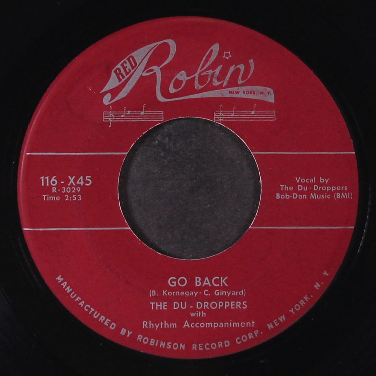 com on and love me baby / go back by DU DROPPERS