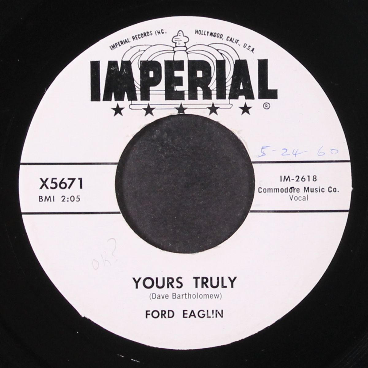 yours truly / nobodys knows by FORD EAGLIN