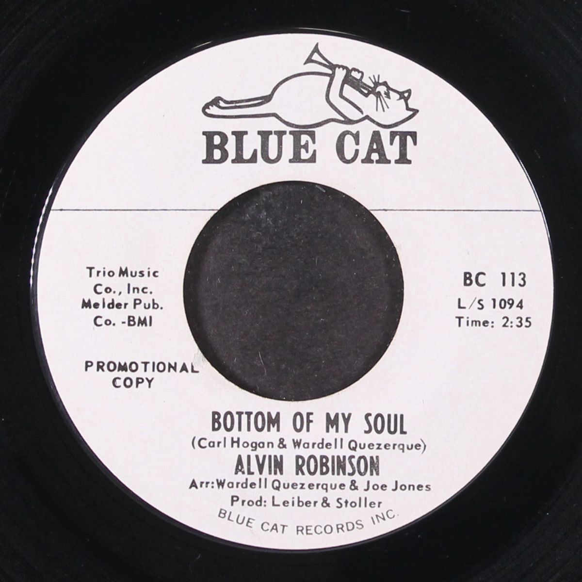 bottom of my soul / let the good times roll by ALVIN ROBINSON