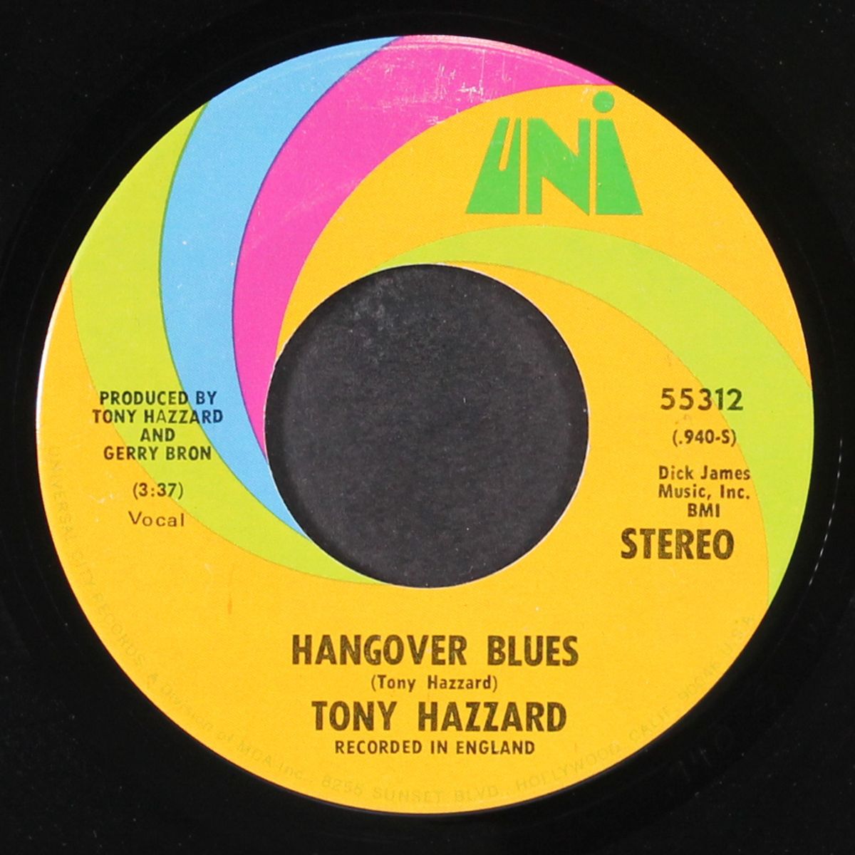 hangover blues / woman in the west by TONY HAZZARD