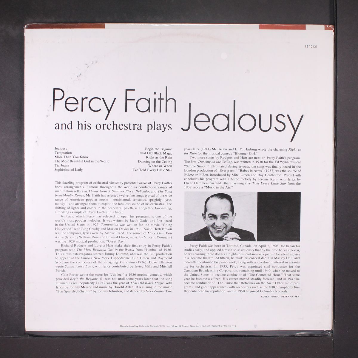 jealousy by PERCY FAITH