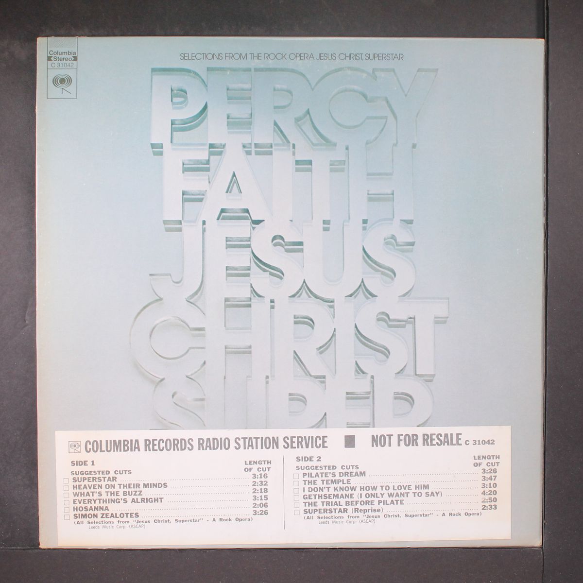 jesus christ super star by PERCY FAITH