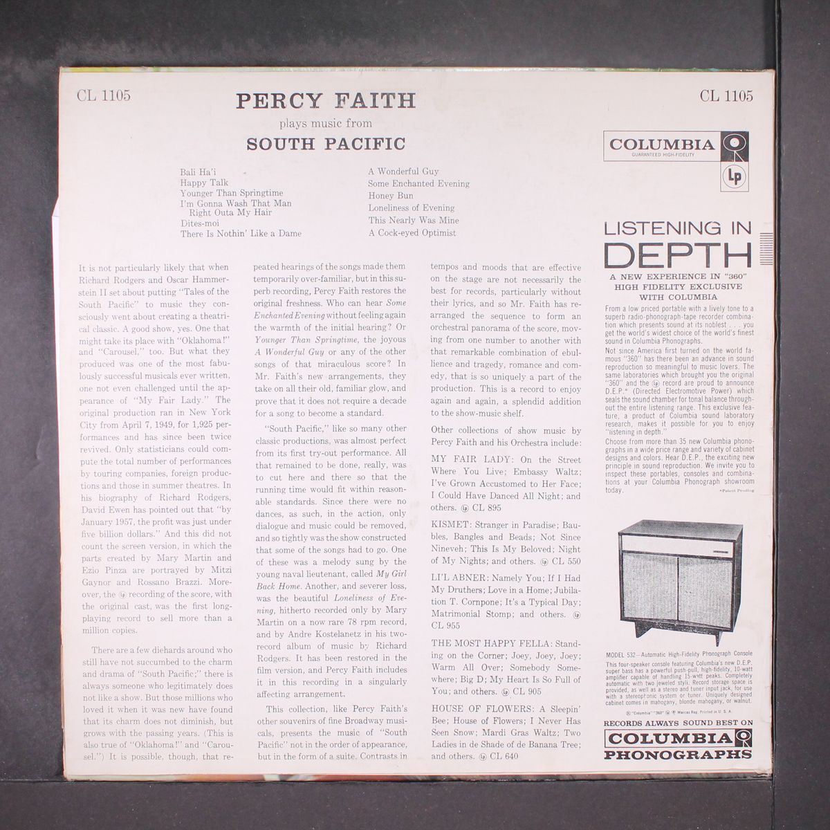 south pacific by PERCY FAITH