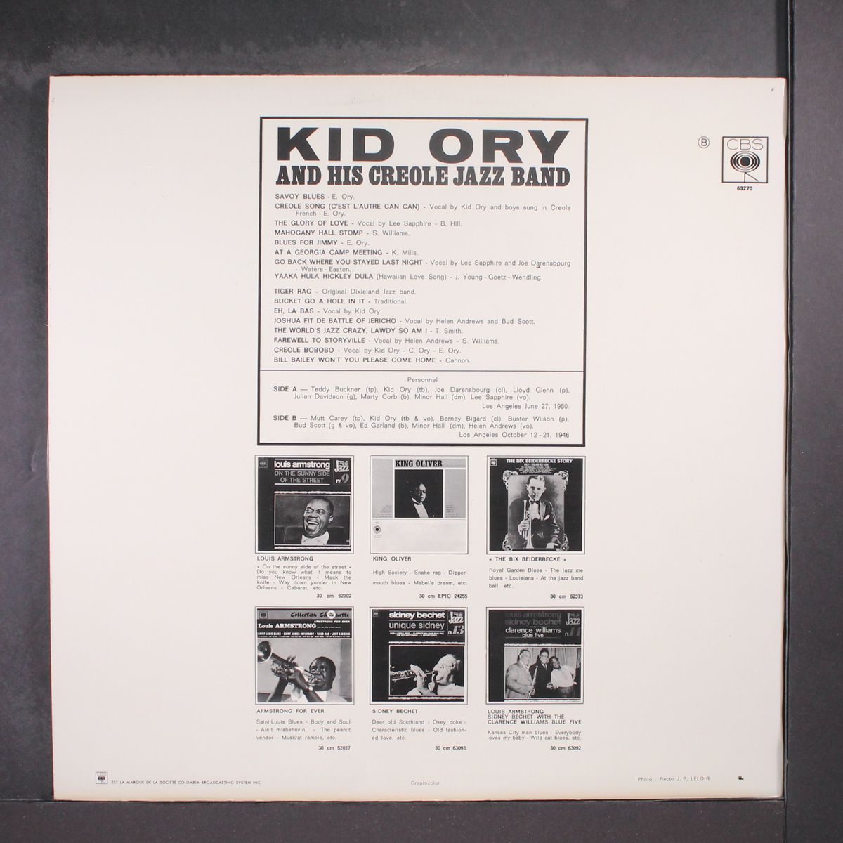 and his creole jazz band by KID ORY