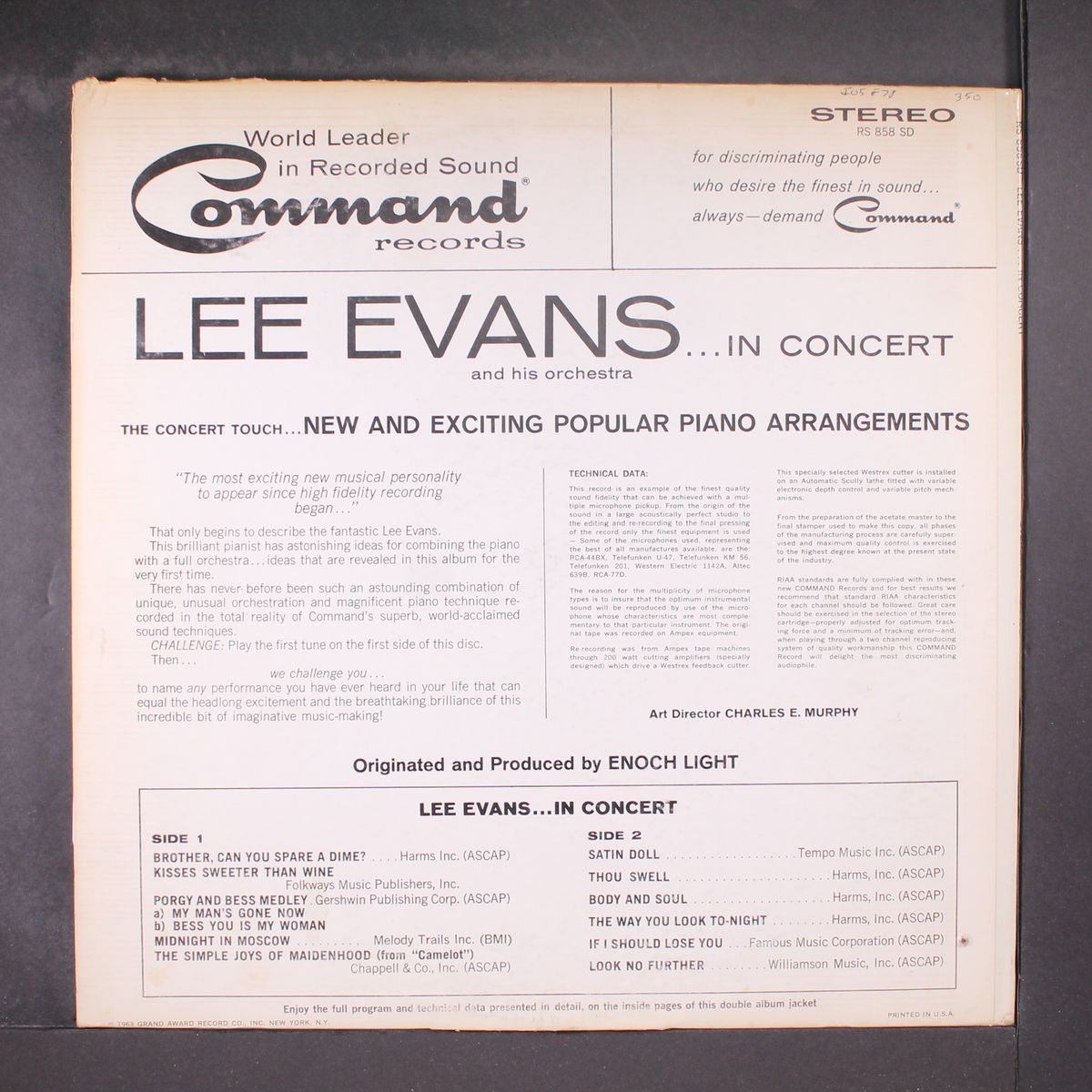 ...in concert by LEE EVANS
