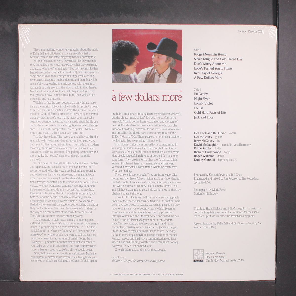 a few dollars more by DELIA BELL & BILL GRANT